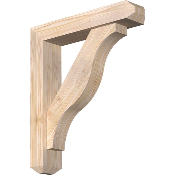 Ekena Millwork Funston Craftsman Smooth Bracket w/ Offset Brace, Douglas Fir, 5 1/2"W x 26"D x 30"H BKT0604X26X30FST04SDF - main